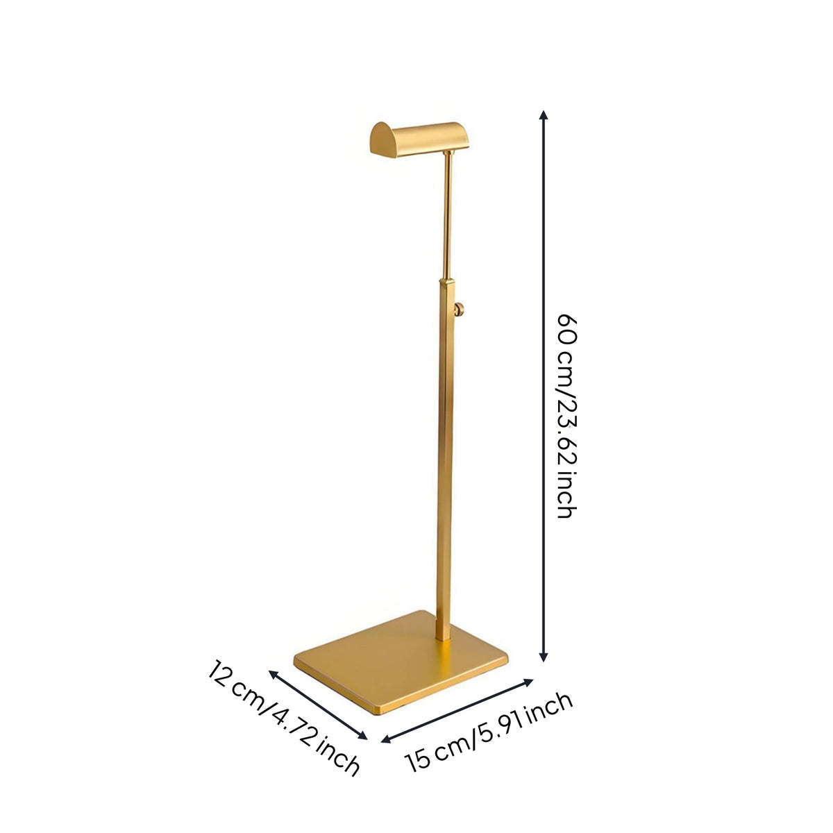 Handbag Display Stand Stainless Steel Purse Display Stand Purse Holder with Adjustable Hook Countertop Hanger Rack Sturdy