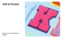 26 Pieces Soft Texture Chenille Letter Applique Es DIY Decoration Chenille Letter Applique Washable for DIY Enthusiast S, Students