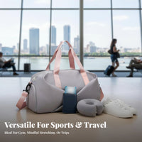 Shoe Compartment Gym Bag Water Gym Bag with Shoe Compartment Multifunctional for Swimmers, Journeyers, Swimming, Weekend Trips, Airport