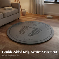Noise Reducing Indoor Running Mat Non-Slip Jump Rope Mat Extra Thick Shock Absorbing Floor Pad Protects Floors for Home Gym, Apartment