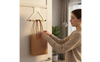 No-Drill Installation over-the-Door Hook Rack Heavy Duty 6-Hook Clothes Hanger Tangle-Snag-Resistant Round Hooks Household Storage for Bedroom, Entryway, Bathroom