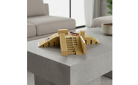 With Stairs Mini Fingerboard Skate Park Portable Fingerboard Ramp Set Sturdy Plastic Finger Skate Ramp Easy to Assemble for Boys