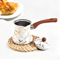 Stainless Steel Turkish Coffee Pot with Lid, Modern Simple Style, Customizable