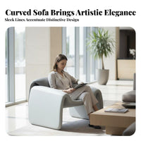 Curved Sectional Sofa Luxurious Design sweeping-Shaped Couch Ergonomic Support Commercial Furniture for Guests, Clients, Hotel Lobby, Lounge, Waiting Room