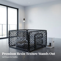 Easy to Clean Modular Plastic Pet Fence Expandable Design Plastic Puppy Playpen Secure Lock Indoor Dog Pen Tool-Effortless Assembly for Young Dogs, Small Dogs