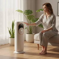 Cooling Column Fan with Heater Oscillating Floor Standing Fan Digital Quiet for Bedroom, Living Room, Apartment
