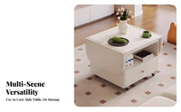 Mobile Design Multi-Tier Rolling Cart Space-Saving Expandable Rolling Storage Table Minimalist Design Living Room Furniture Sturdy Construction for Apartment Dwellers, Families, Homeowners, Small Areas, Dining Area, Kitchen, Home Office