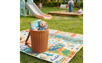 Backpack Basket Cylindrical Wicker Backpack Adjustable Picnic Basket with Shoulder Straps for Children, Kids, Picnics, Outdoor-Activity, Gardening