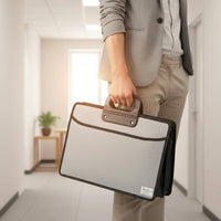Wholesale Accordion Briefcase Multi-Layer Oxford Cloth Briefcase Large Capacity Oxford Document Bag Two Compartments for Men, Women, Work