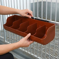 Piglet Feeder Trough, 5 Compartment Hanging Pig Feeder for Farrowing Pen Rectangular Piglet Feed Dispenser