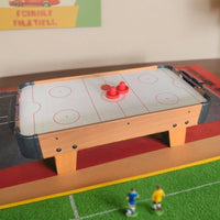 Stress Relief Tabletop Air Hockey Set Easy to Keep Mini Air Hockey Table Child Friendly Even Playing Surface for Party