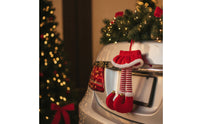 Hanging Car Decoration Festive Car Hanging Ornament Red-and-White Striped Charm for Vehicle Interior