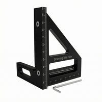 Aluminum Alloy Triangle Ruler Handle Opening Carpentry Square Hex Key Included