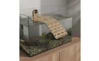 Turtle Basking Dock Deep Water Tank Design Suction Cup Amphibian Ramp Non-Slip Pet Enclosure
