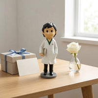 Medical Worker Figurine Cartoon Doctor Figurine Self-Standing Ornaments for Nurses