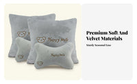 Car Headrest and Rear Pad Set All-Year Car Headrest and Rear Support Set Bone Shaped Neck Pillow Slow Recovery for Driving