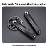 30T Mountain Bike Crankset Lightweight 11-Ratio Narrow Wide Crankset CNC Machined 170mm Single Chainring Crank for Rough Terrain Biking, Trail Riding