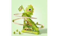 Electric Climbing Track Toy Musical Stair Climbing Dinosaur Toy Dinosaur Track Set with Cars Light-up Interactive for Kids