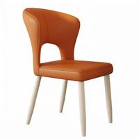 Ergonomic Backrest Upholstered Chair with Back Cutout Thickly Padded Household Furniture Minimalist Design Accent Seat Sturdy Construction for Restaurant Owners, Interior Designers, Dining Room, Kitchen, Coffee Shop, Home Office