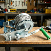 Hand Crank Winch Portable Hand Operated Winch Heavy Duty Pulling Tool for Professionals, Industrial Site, Dock, Mine
