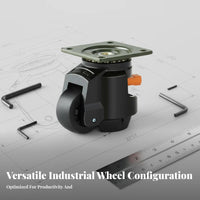 4 Pieces Heavy Duty Leveling Caster High Load Capacity Leveling Casters Easy Installation Adjustable Swivel Caster Wheel for Machinery, Workbench