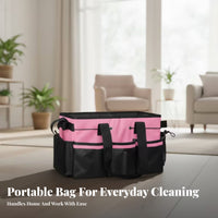 Polyester Cleaning Tool Tote Open-Top Cleaning Tool Bag Rectangular Organizer Tote Sturdy
