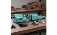 Multi-Functional Multifunctional Bead Lathe Variable Speed Mini Lathe Machine Long-Lasting Aluminum Alloy Body for Hobbyists, Beginners