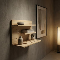 Wall-Mounted Shelf 3 Tier Wooden Display Shelf Decorative for Collectors