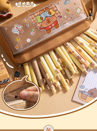 Double-layer Capi Pencil Case, New 2026 Large Capacity Student Pencil Bag