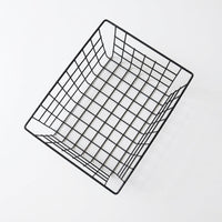 Bathroom Storage Baskets with Handle for Under Sink Organization, Metal Wire Rack for Kitchen and Cabinets, Iron