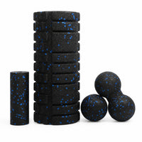 4 Pieces Foam Roller Kit Deep Tissue Fitness Equipment Portable for Yogis