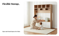 Open-Shelf Design Lowheight bookshelf Child-reachible Height children's Furniture Storage and Display kids' Book Rack Montessori Inspired for Toddlers, Parents, educators, literacy Corner, Living Room, Playroom, Classroom