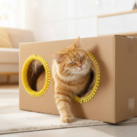 Massage Feline Rubbing Loop Interactive Feline Self-Grooming Tunnel Easy to Install for Indoor