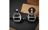 Anti-Slip Strap Bike Pedals Aluminum Alloy Toe Cage Pedals 9/16 Inch Thread Pedal Set Open-Frame