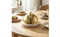 Butter Dish with Dome Lid Compact Butter Dish with Lid Decorative Mini Condiment Server for Restaurant