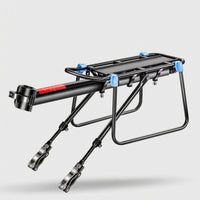 Aluminum Alloy Rear Cargo Rack Reflective Rear Bike Rack Tubular Sturdy for Commuters