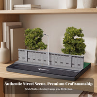 1:64 Scale Model Car Display Scene | USB-Powered Lighting Detail, Street Scene with Streetlamp, for Desktop Decor