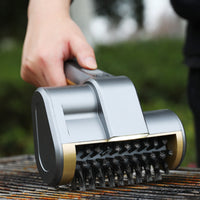 Interchangeable Heads Motorized Grill Scrubber Water Resistant Cordless BBQ Cleaner Rotating Electric Barbecue Brush Handheld