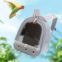 Front Zipper Foldable Bird Carrier Backpack Adjustable Shoulder Straps Mesh Bird Travel Backpack Included Perch Ventilation Holes for Outdoor