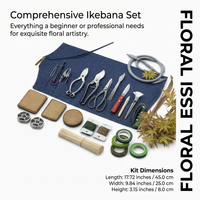Flower Arranging Kit for Floral Design, Advanced Set with Metal Frog Pin Holder, Professional Florist Scissors for Beginners