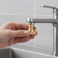 Metal Washing Machine Faucet Connector Leak-Proof Threaded Tap Adapter Universal Connector with Sealing Seal Knurled for Homeowners, Plumbers, Laundry Room, Garden