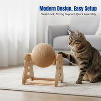 Upright Sisal Cat Scratching Ball, Rolling Cat Toy, Wear-Resistant, Anti-Shedding, Nail Grinding