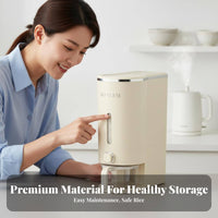Rice Dispenser Airtight Closure Ed Rice Storage Bin Push Button Grain Dispenser Moisture-Closure Ed Countertop Grain Bin