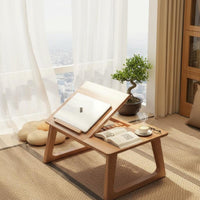 Foldable Folding Tatami Table Multiuse Japanese Design Floor Table Sturdy Home Furniture for Balcony