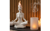 Eco-Friendly Meditating Deity Sculpture Stress Relief Meditation Statue Handmade Look Nature Deity Figurine Easy to Clean for Altar