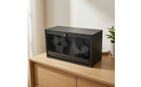Carbon Fiber Pattern Automatic Watch Winder Illuminated Automatic Watch Winder Box Tabletop Rectangular for Dresser, Home Office, Study
