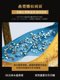 背靠金山三联画客厅装饰画沙发背景画简约挂画现代壁画山水墙画