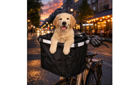 Bike Front Basket with Handles Collapsible Foldable Bike Basket with Zipper Soft-Sided Lightweight for Commuters
