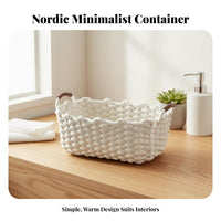 Woven Basket Japanese aesthetic Woven Basket Set Handwoven for Living Room, Students