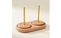 Rotating Yarn Spool Holder Two-rodRod Wooden Yarn Holder for Knitting, Crochet